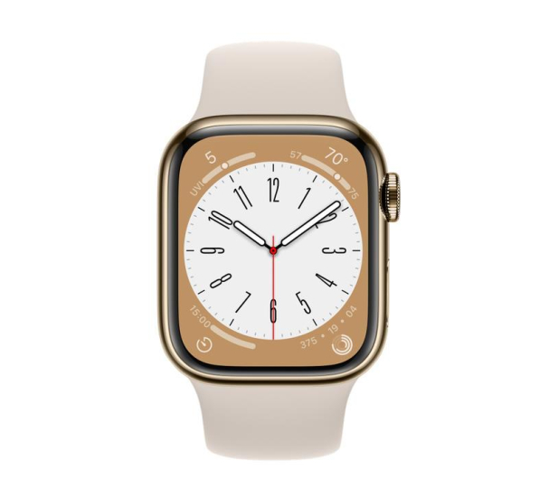 Apple Watch 8 41/Gold Steel/Starlight Sport LTE - 1070979 - zdjęcie 3